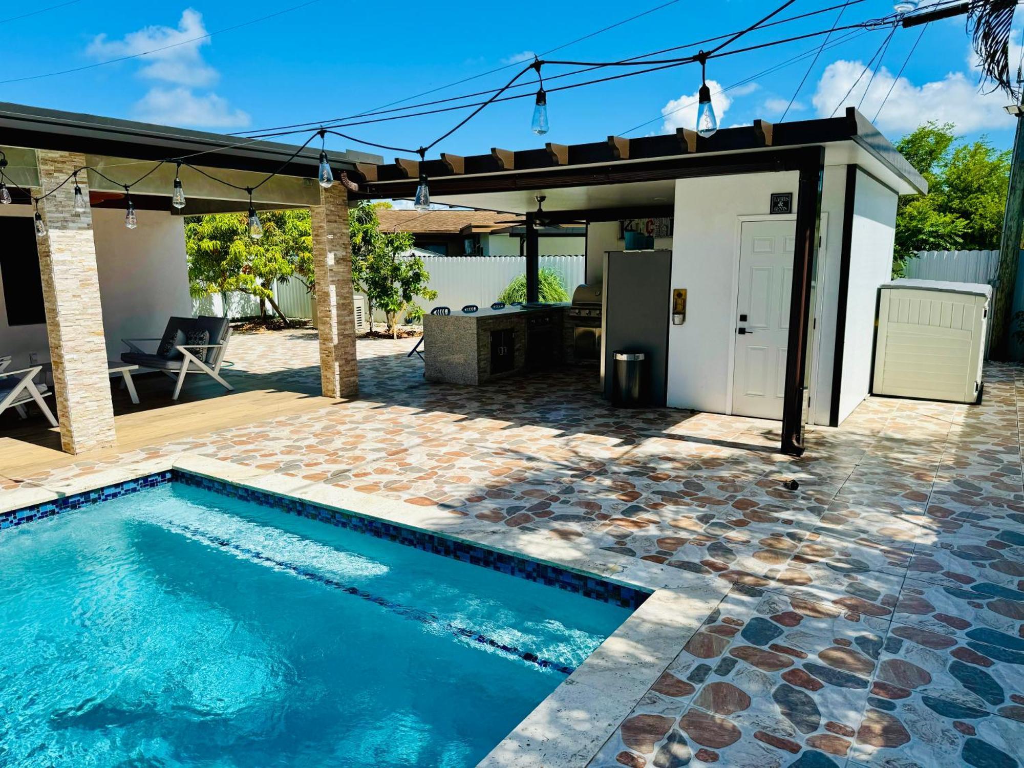 Heated Pool Hot Tub Miami Vila Exterior foto