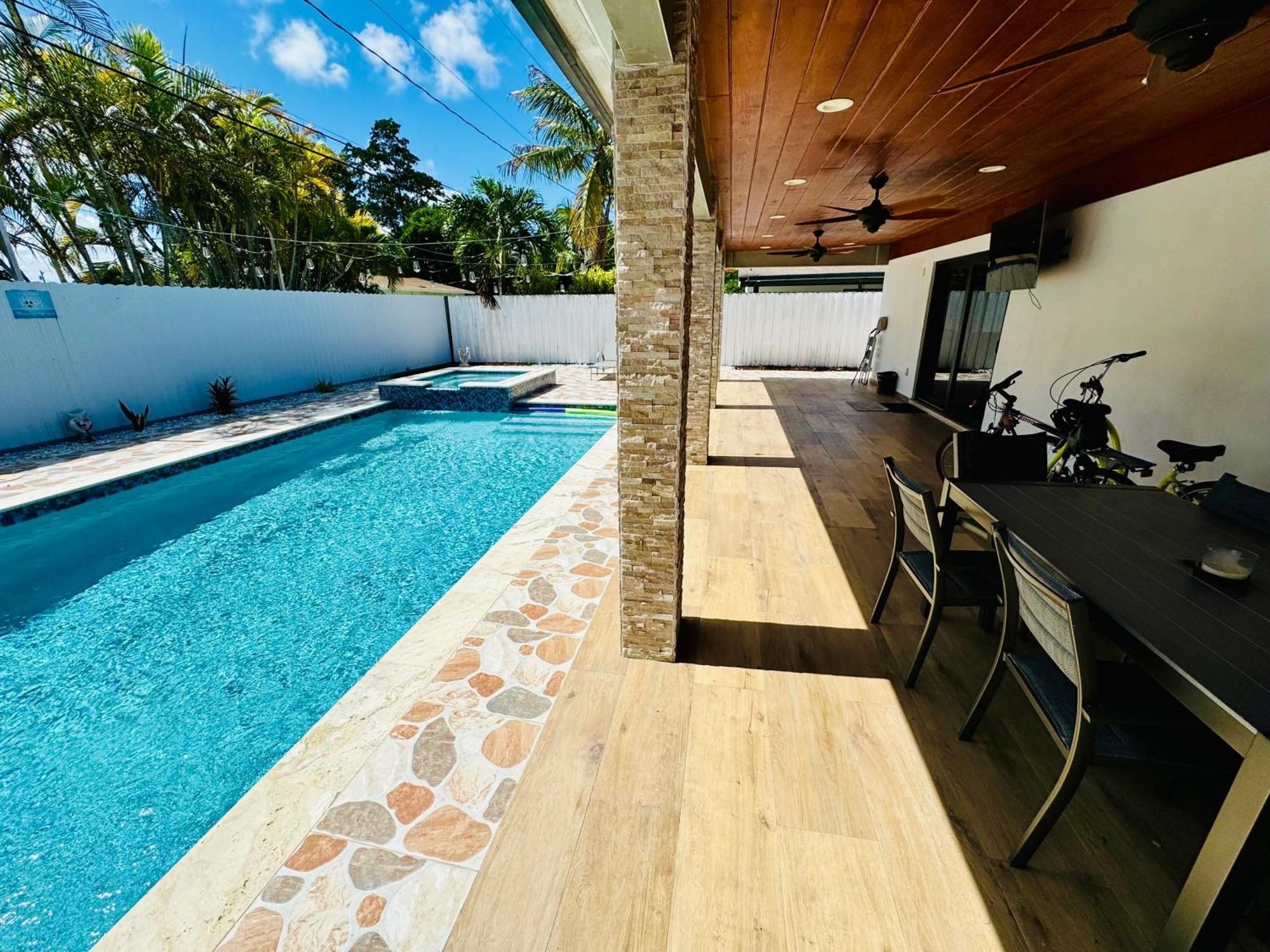 Heated Pool Hot Tub Miami Vila Exterior foto